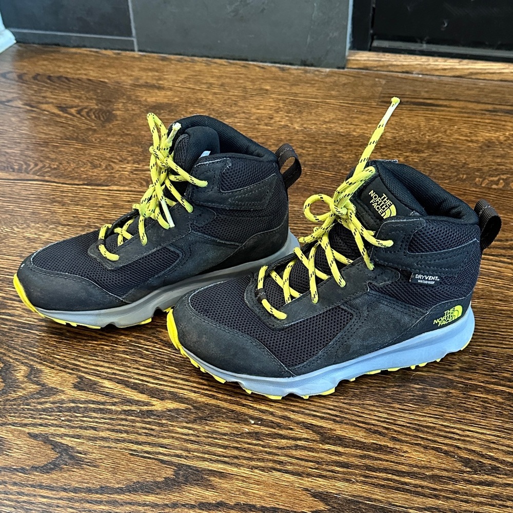 The North Face Kids' Black and Yellow Boots